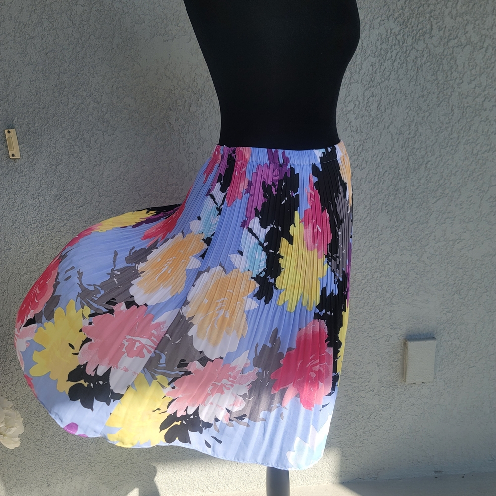 Vibrant A-Line Skirt with Floral Design